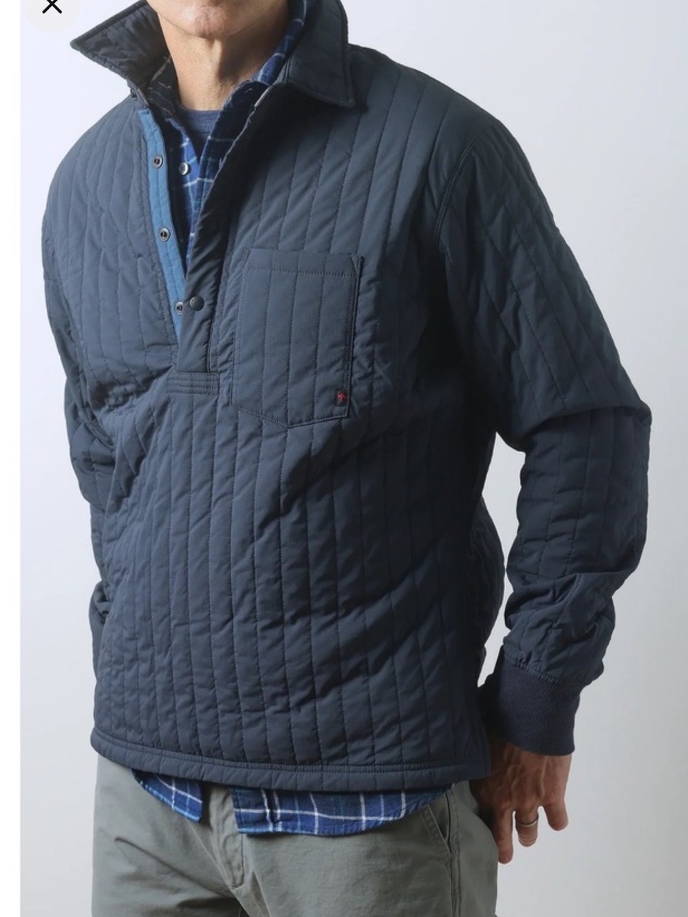 Relwen Polo Jack Jacket Quilted Pullover Jacket Men’s Large